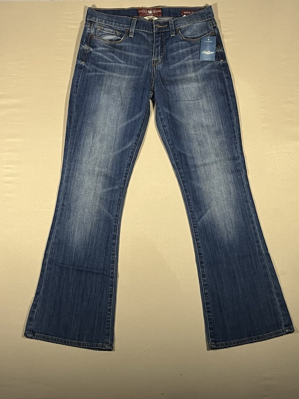 Lucky Brand Women's Blue Medium Wash Denim Bootcut Jeans Curvy Fit Size 6